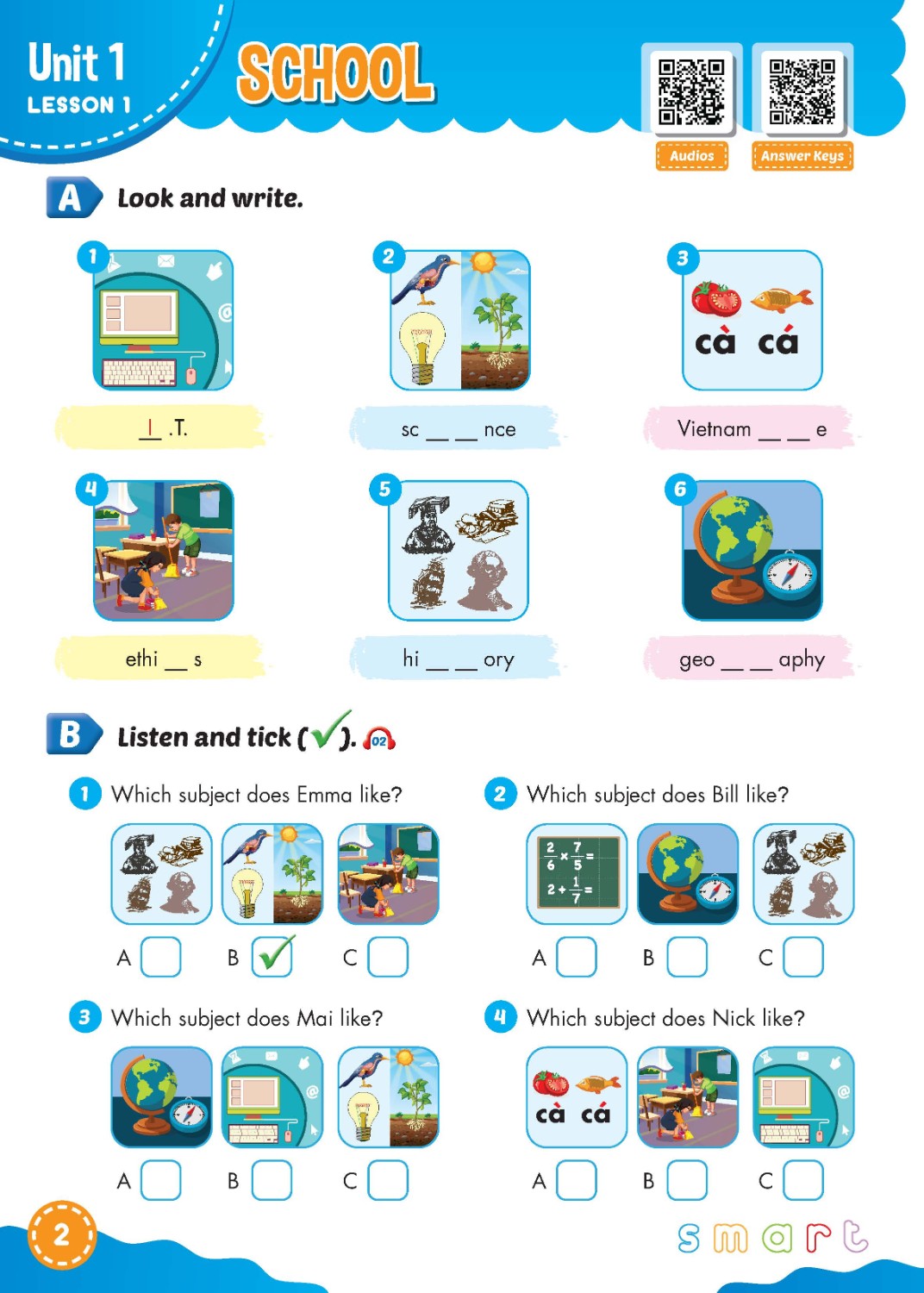 Bài tập bổ trợ Tiếng Anh i-Learn Smart Start